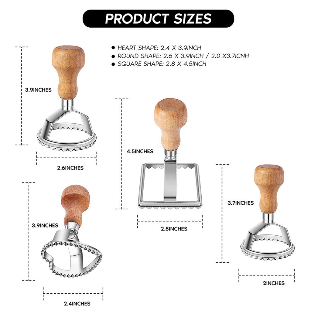 Cookies Press Stamp Set Cutter Dough Pasta Maker With Wooden Handle