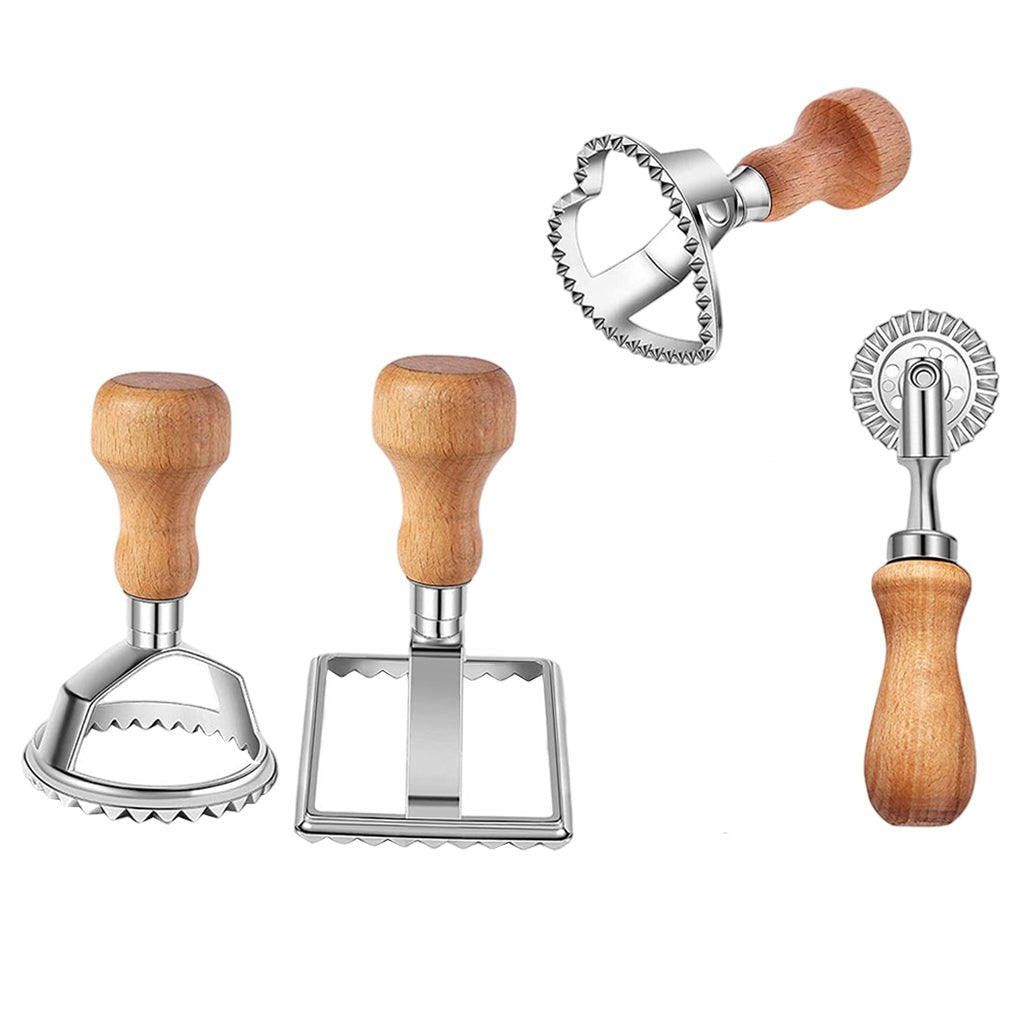 Cookies Press Stamp Set Cutter Dough Pasta Maker With Wooden Handle