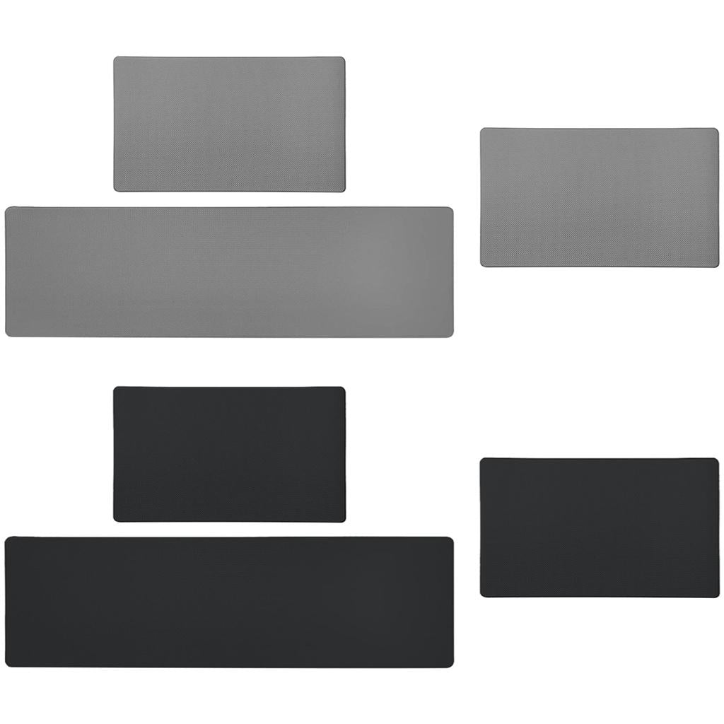 Kitchen Mat Cushioned Runner Floor Mat Rug Thick PVC for Home Sink Bedroom Gray 1 Piece