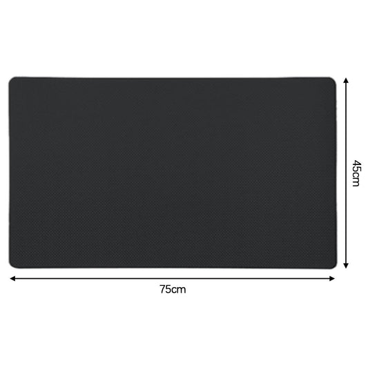 Kitchen Mat Cushioned Runner Floor Mat Rug Thick PVC for Home Sink Bedroom Black 1 Piece