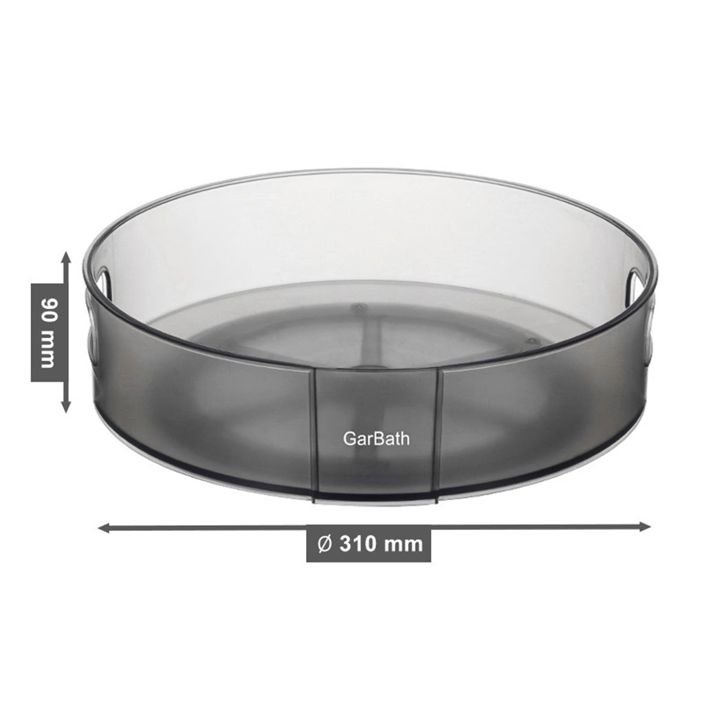360 Rotating Pantry Spice Jar Storage Tray Makeup Organizer Rack Gray