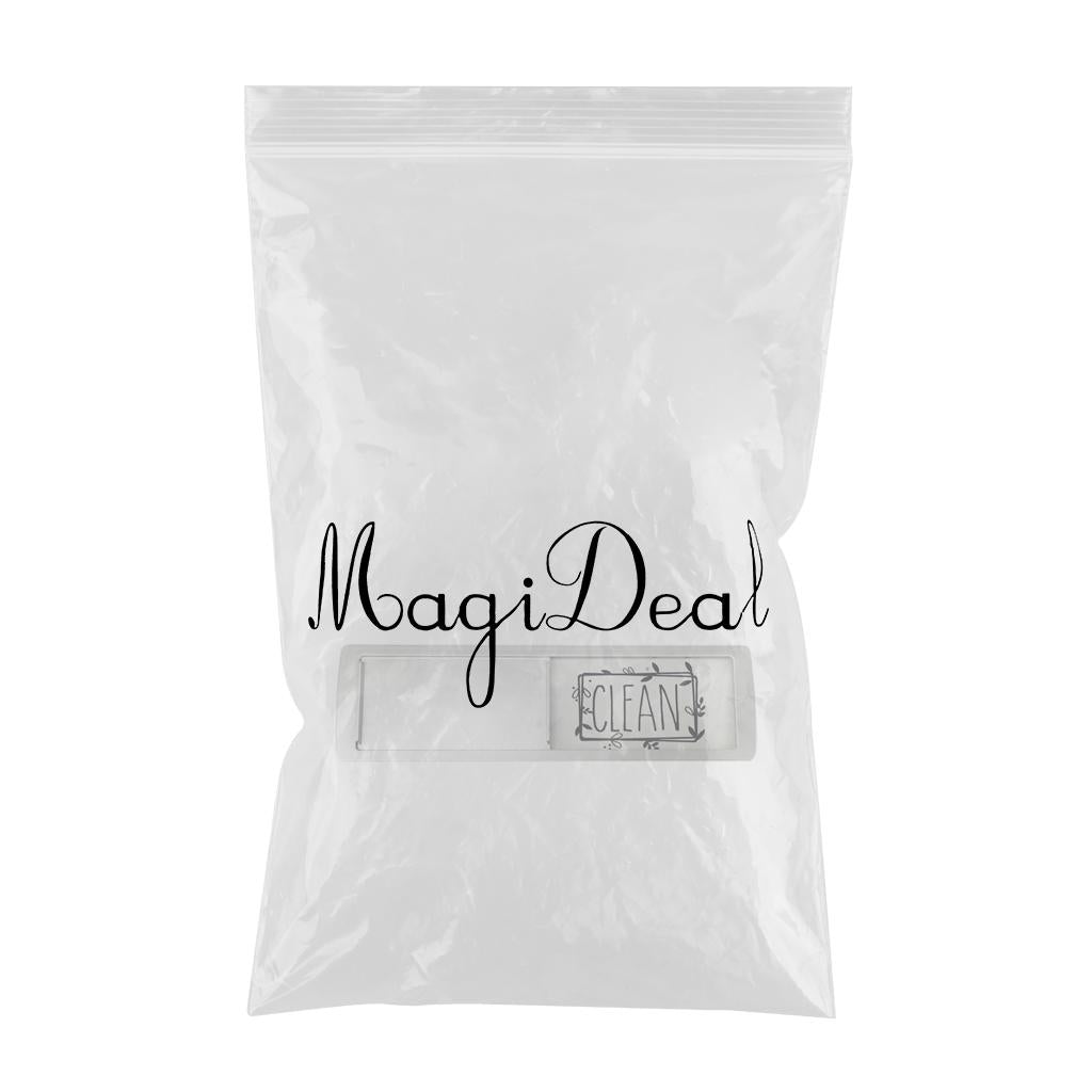Magnet Clean Dirty Sign Dishwasher Indicator for Kitchen Dishwasher Fridge Black White Silver