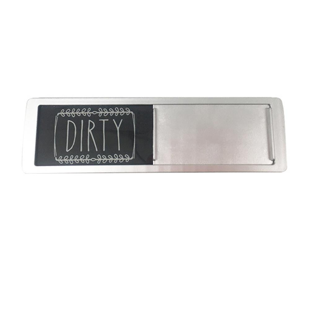 Magnet Clean Dirty Sign Dishwasher Indicator for Kitchen Dishwasher Fridge Black White Silver