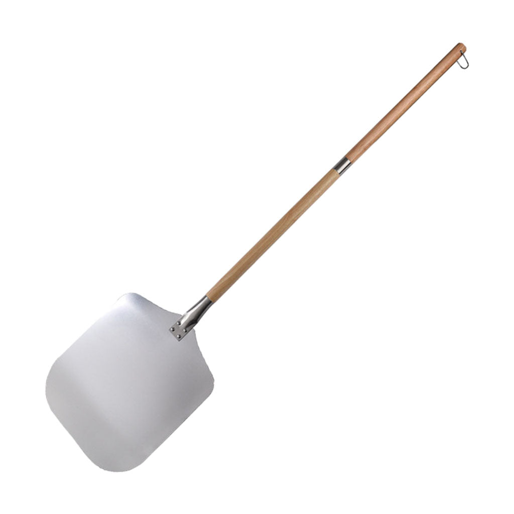 Aluminum Anti-scald Pizza Turning Peel Metal with Wood Handle Homemade Pizza