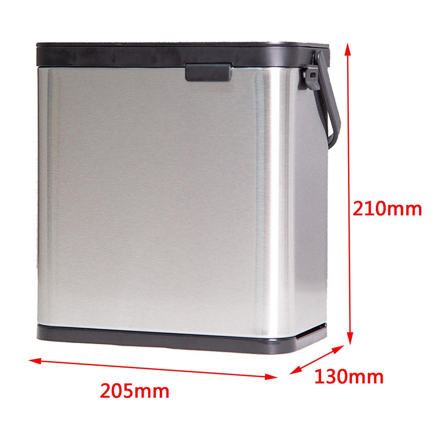 4L Hanging Trash Can Waste Bin Over Cabinet Door Indoor Mounted Trash Bin