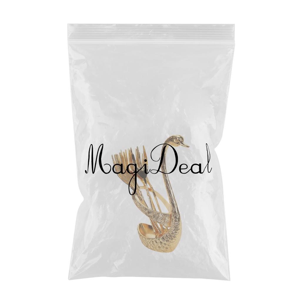 Swan Dinnerware Set Creative 6 Forks Utensils for Tea Fruit Kitchen  Gold