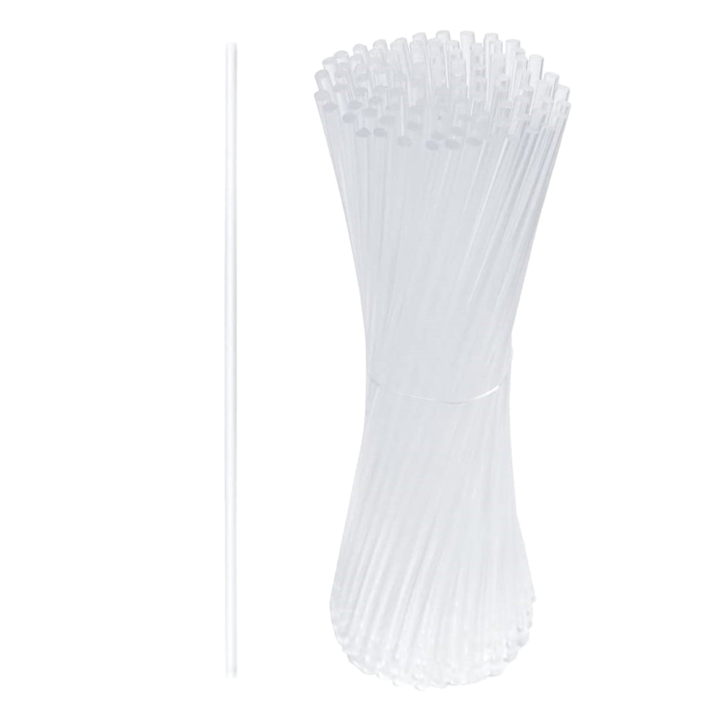 100x Clear Lollipops Sticks Acrylic for Home Halloween Chocolate 15.2x0.3cm