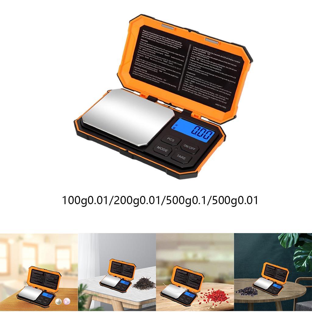 Digital Pocket Scale LCD Backlit Display for Food Powder 100gx0.01g