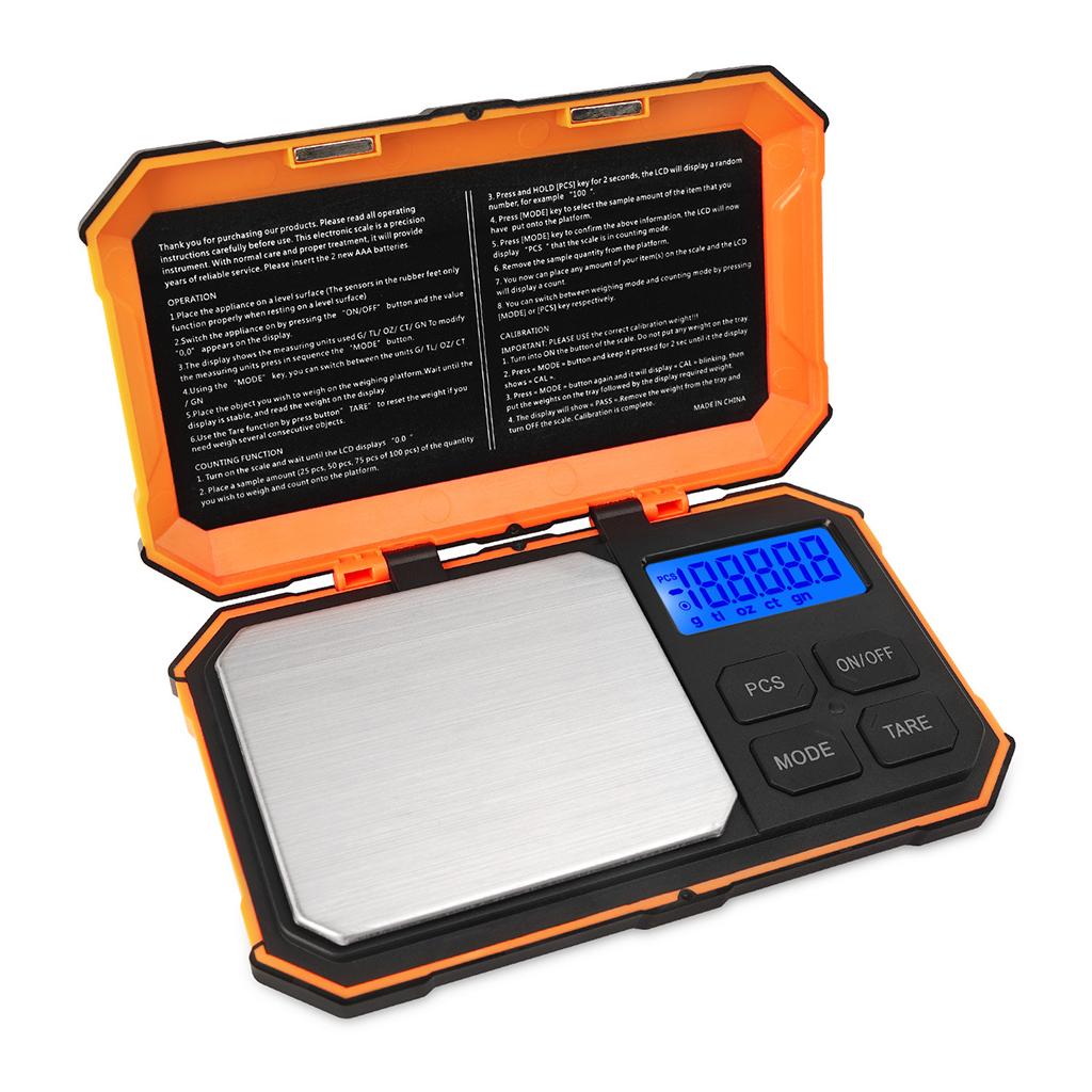Digital Pocket Scale LCD Backlit Display for Food Powder 500gx0.1g