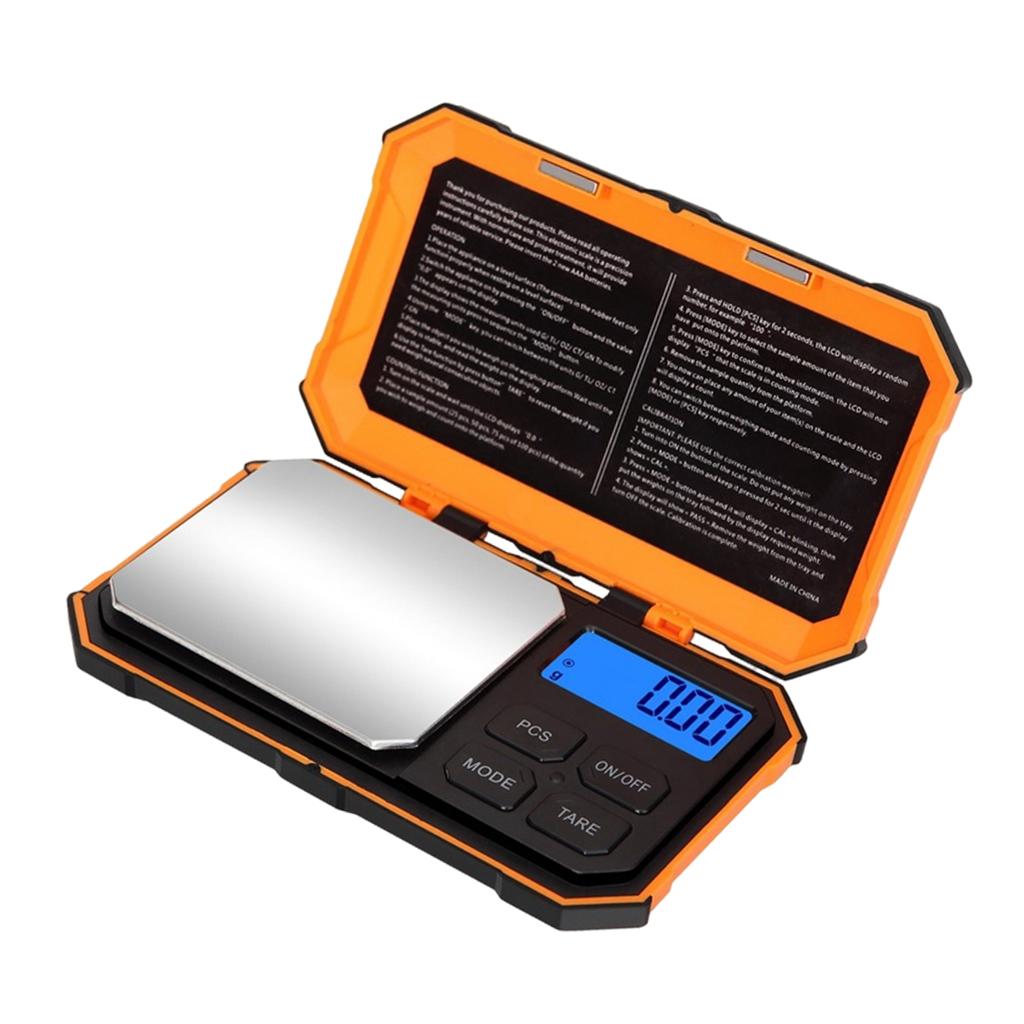 Digital Pocket Scale LCD Backlit Display for Food Powder 500gx0.01g