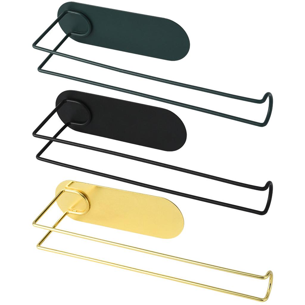 Paper Holder Racks Under Cabinet Off-wall Rustproof Hanging Accessory Toilet green
