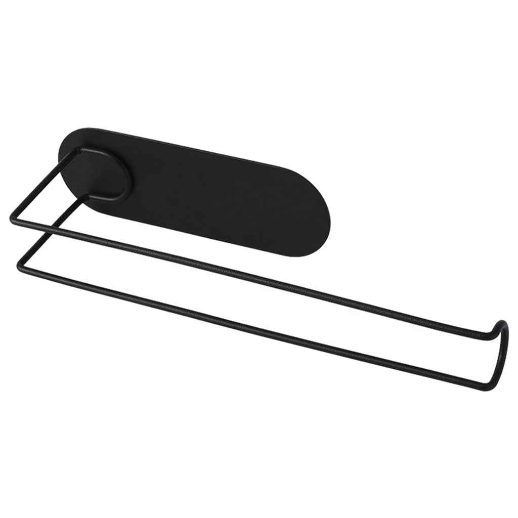 Paper Holder Racks Under Cabinet Off-wall Rustproof Hanging Accessory Toilet black