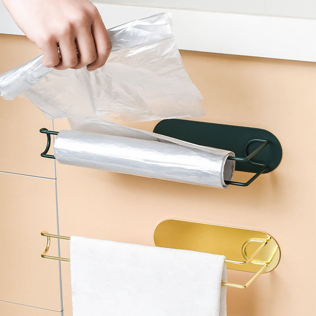 Paper Holder Racks Under Cabinet Off-wall Rustproof Hanging Accessory Toilet gold