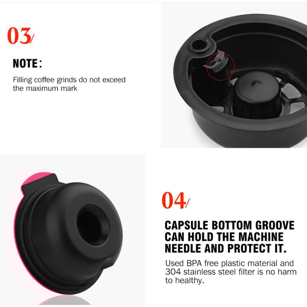 Reusable Coffee Capsule Pod for Bosh-S Machine Tassimoo Coffee Pod 180ML