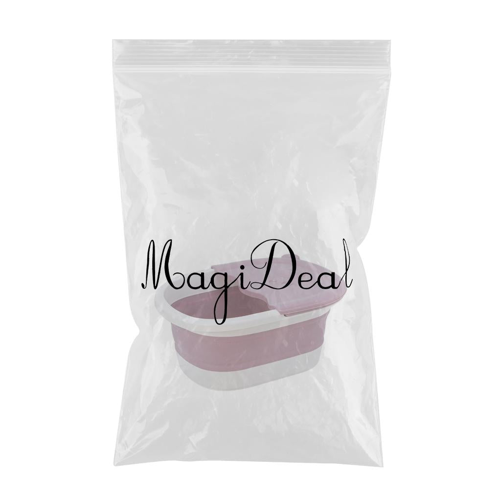 Folding Foot Basin with Pebble Massage Feet Soaker Massage Tubfoot Care Pink