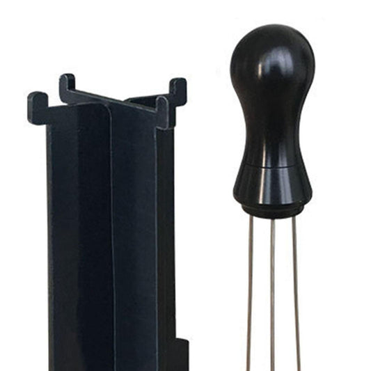 Espresso Tamper Arc-Shaped Stitch Wider Stir Area Leveler Needle Type Black