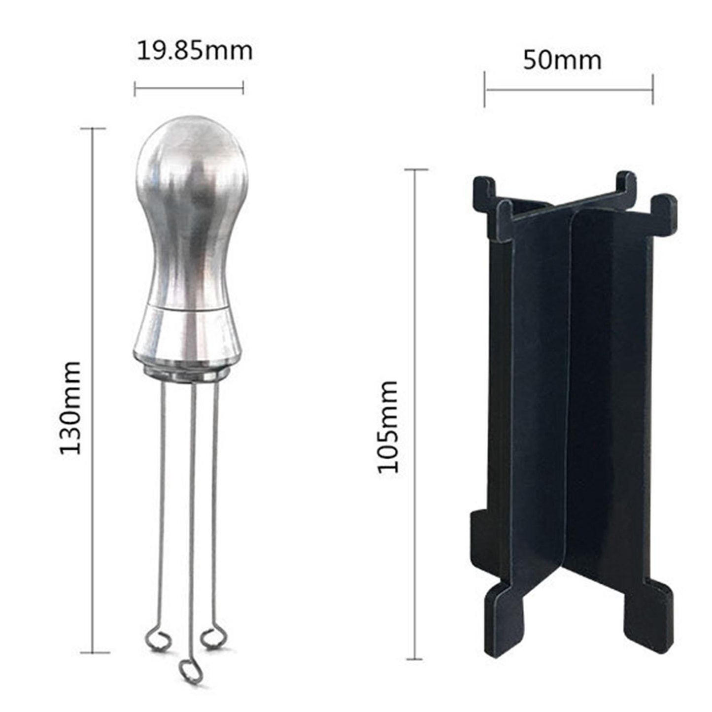 Espresso Tamper Arc-Shaped Stitch Wider Stir Area Leveler Needle Type Silver