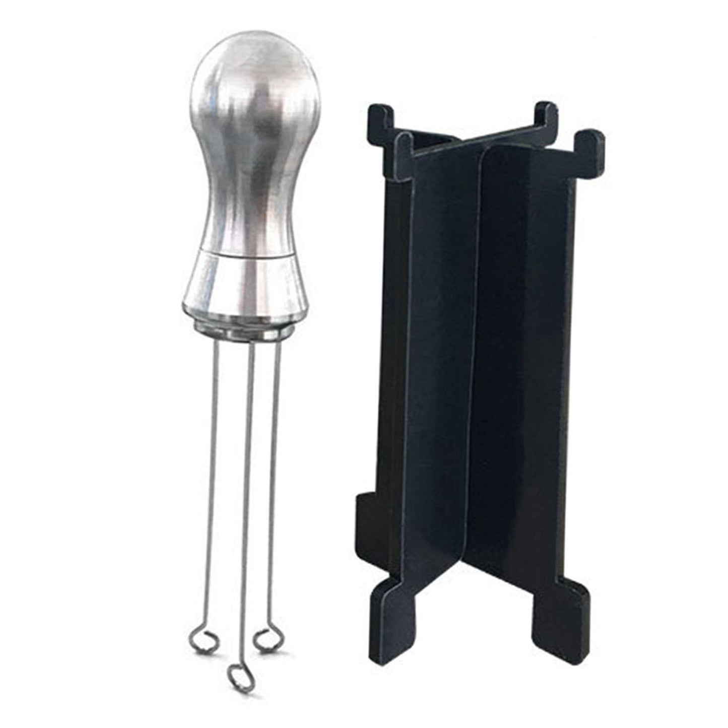 Espresso Tamper Arc-Shaped Stitch Wider Stir Area Leveler Needle Type Silver