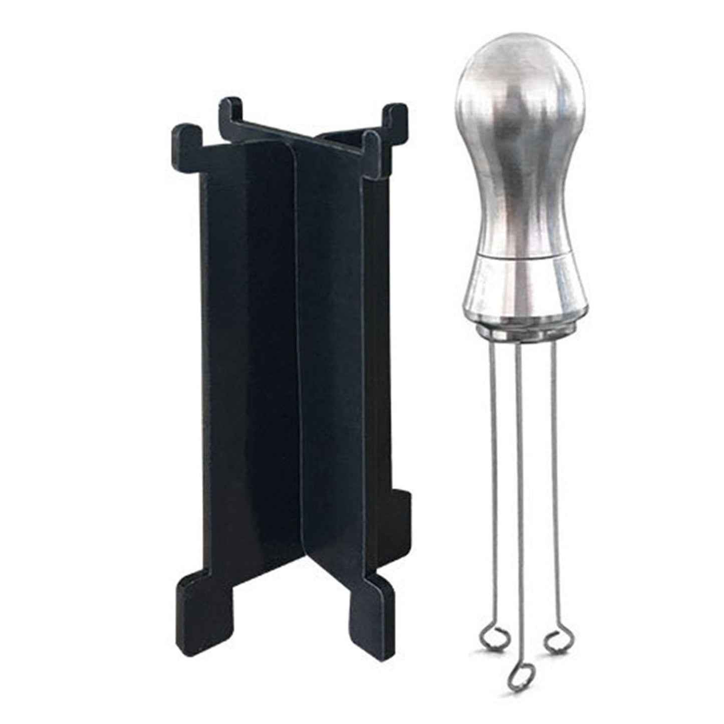 Espresso Tamper Arc-Shaped Stitch Wider Stir Area Leveler Needle Type Silver
