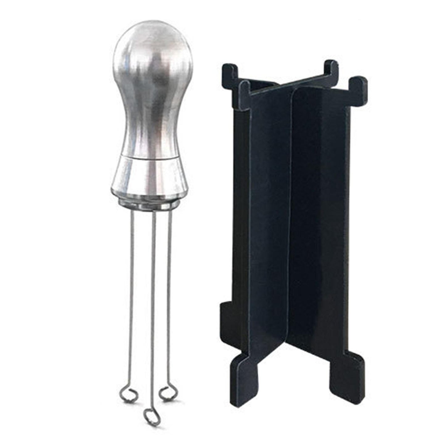 Espresso Tamper Arc-Shaped Stitch Wider Stir Area Leveler Needle Type Silver