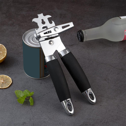 Stainless Steel Manual Can Opener Anti Slip Bottle Opener for Kitchen Tools
