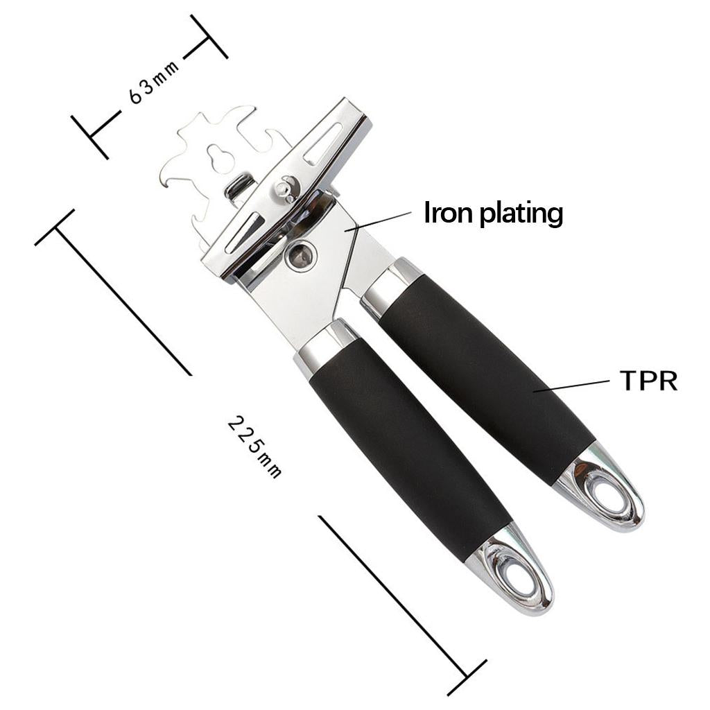 Stainless Steel Manual Can Opener Anti Slip Bottle Opener for Kitchen Tools