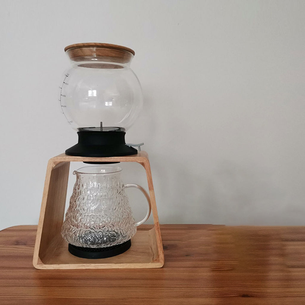 Glass Tea Dripper Set White Reusable Craft for Home Coffee Tea Pagoda Pot