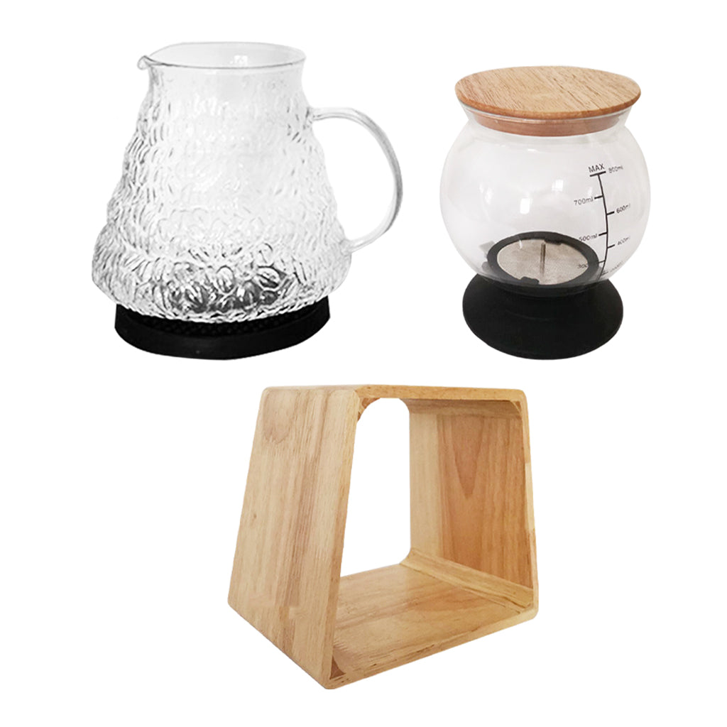 Glass Tea Dripper Set White Reusable Craft for Home Coffee Tea Pagoda Pot