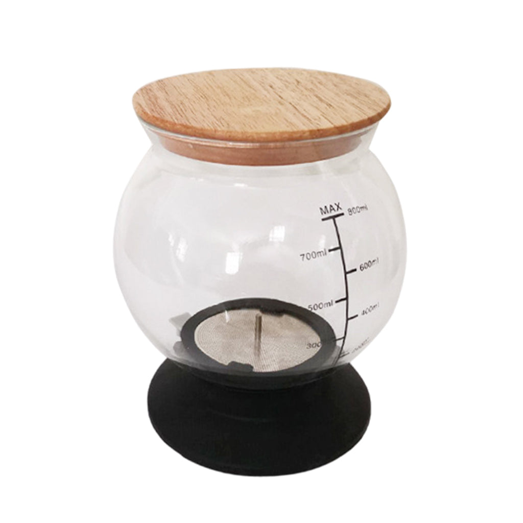 Glass Tea Dripper Set White Reusable Craft for Home Coffee Tea Pagoda Pot