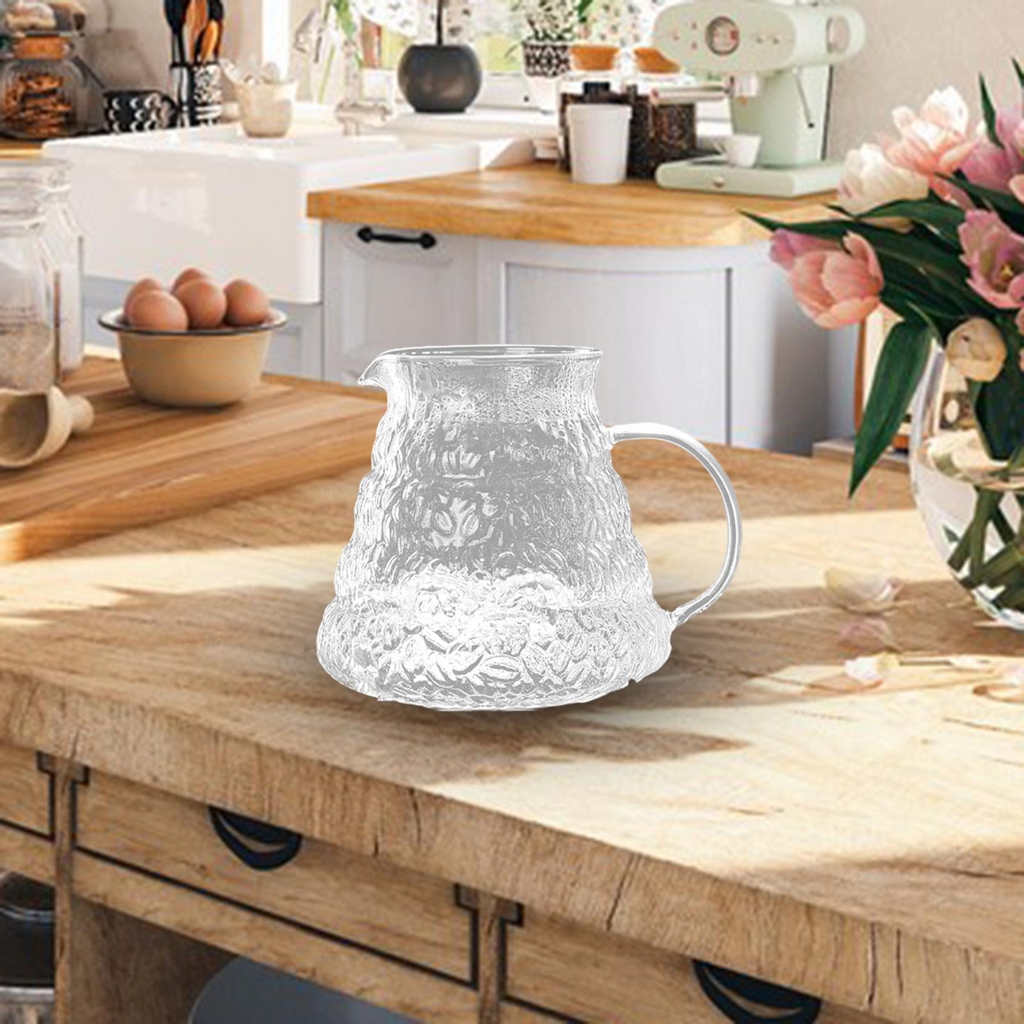 Glass Tea Dripper Set White Reusable Craft for Home Coffee Tea Cloud Pot
