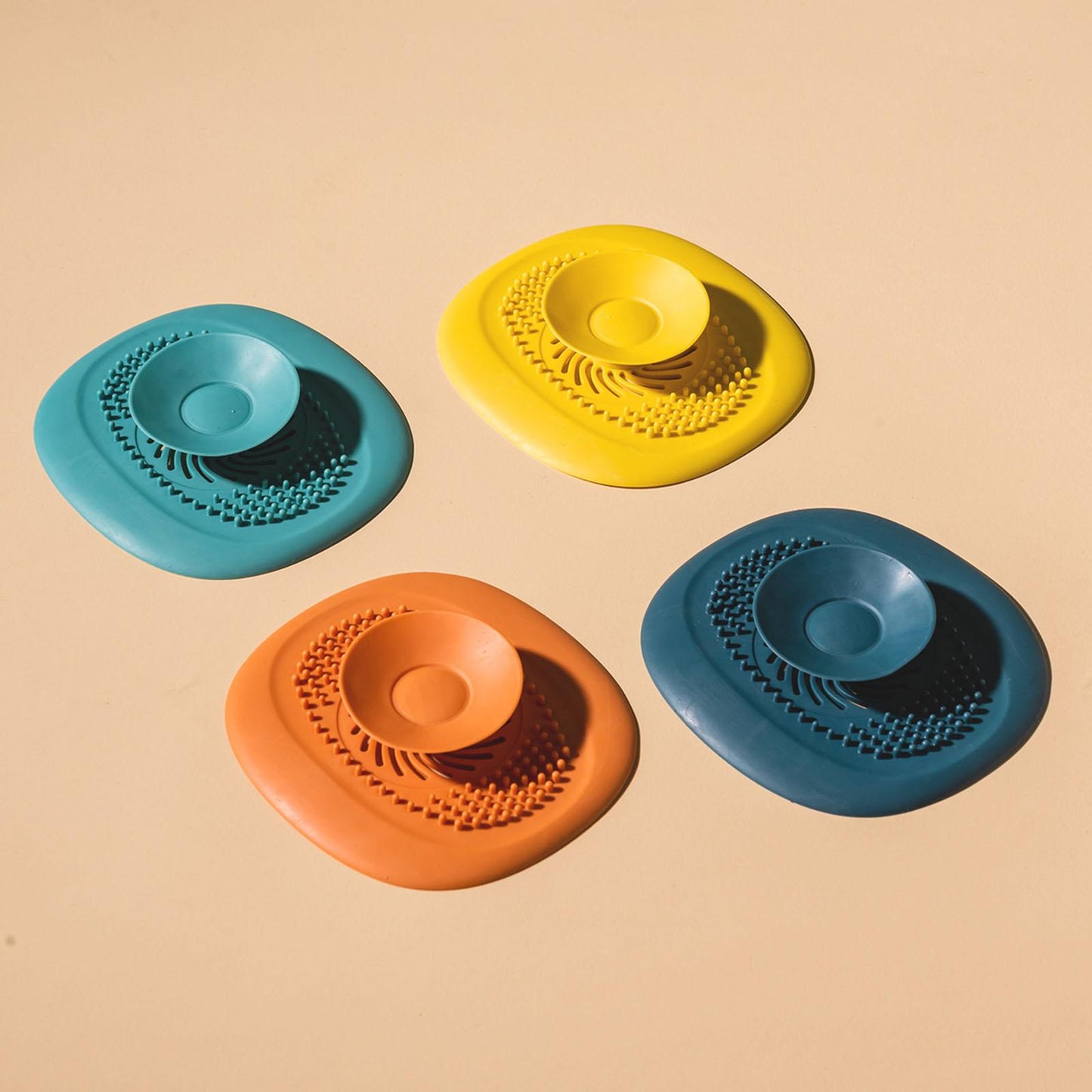 Tpr Silicone Strainer Diverse Needs Vortex for Household Cleaning Bathtub yellow