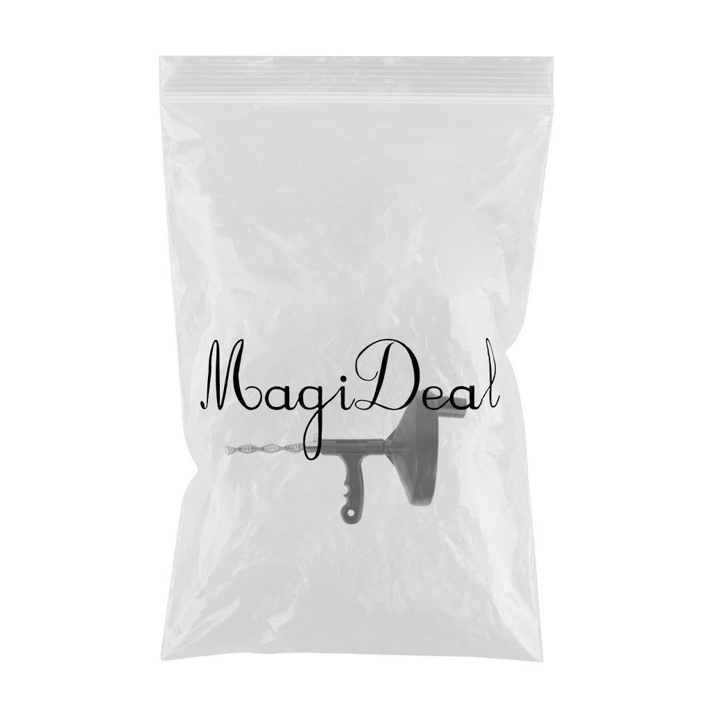 Manual Drain Snake Sink Clog Remover Hook Steel Spring Sink Pipe Bathroom Black 5M