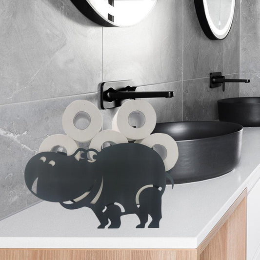 Iron Toilet Roll Holder Unique Free Standing for Kitchen Home Bathroom 36.5x12x22cm