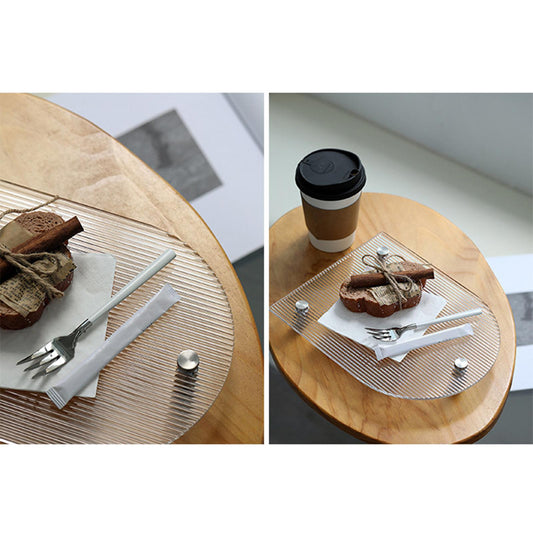 Clear Storage Tray Organizer Decoration Acrylic for Breakfast Office Dessert U-shaped