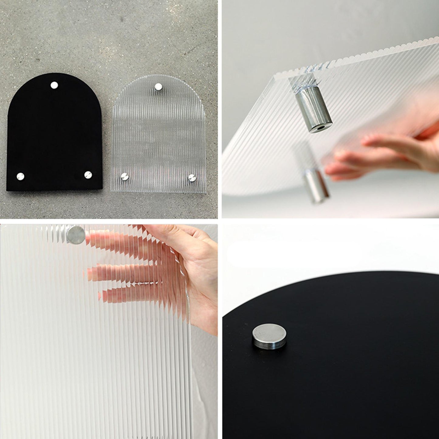 Clear Storage Tray Organizer Decoration Acrylic for Breakfast Office Dessert U-shaped