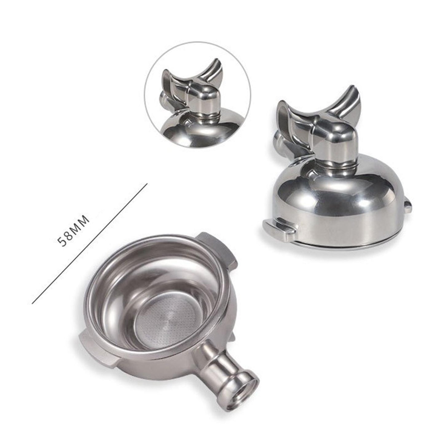 1PC 58mm Coffee Bottomless Portafilter Fine Filter Holder Supplies Parts A