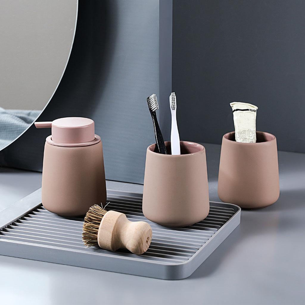 Portable Soap Dispenser Hand Sanitizer Bottle Press Bottle for Bathroom Pink