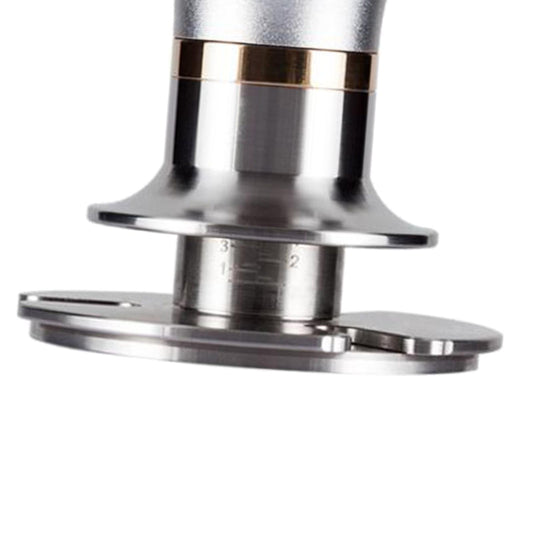 58.5mm Coffee Espresso Tamper Ergonomic Handle Flat Stainless Base Silver