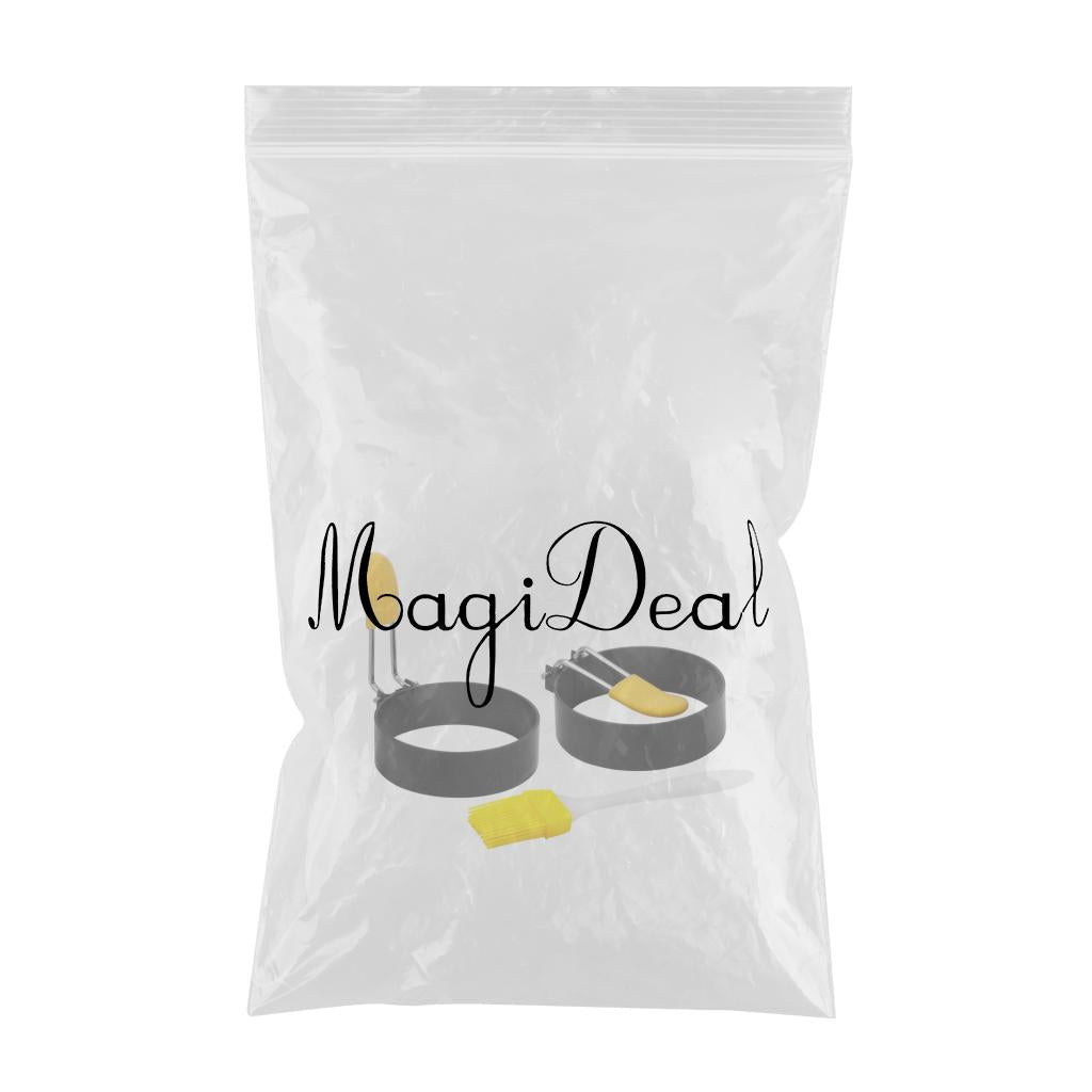 2Pcs/Set Fried Egg Mold Portable Metal Egg Shaper Kitchen Cooking Tool