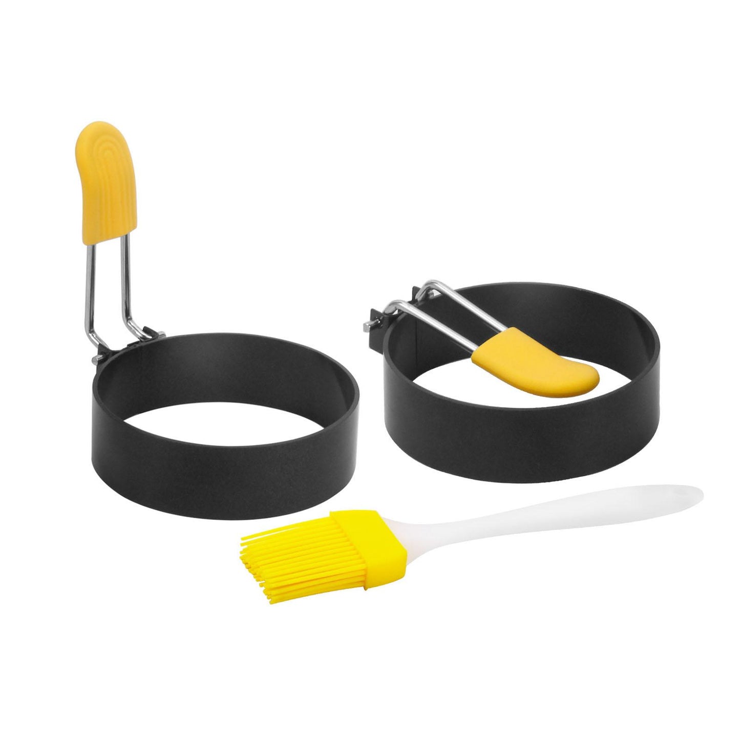 2Pcs/Set Fried Egg Mold Portable Metal Egg Shaper Kitchen Cooking Tool