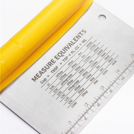 Stainless Steel Scraper Long Life PE Rubber for Kitchen Utensil Pastry Meat