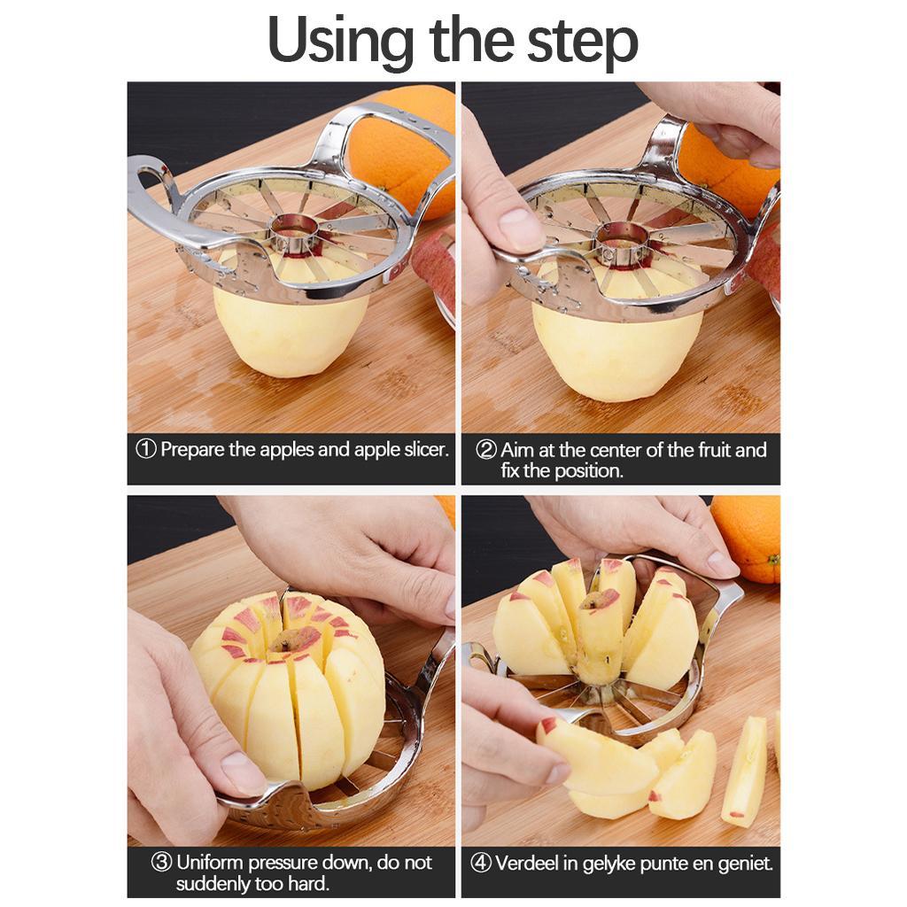 Fruit Slicer Cutter Corer Stainless Steel Kitchen Tools Gadgets 12-Blade