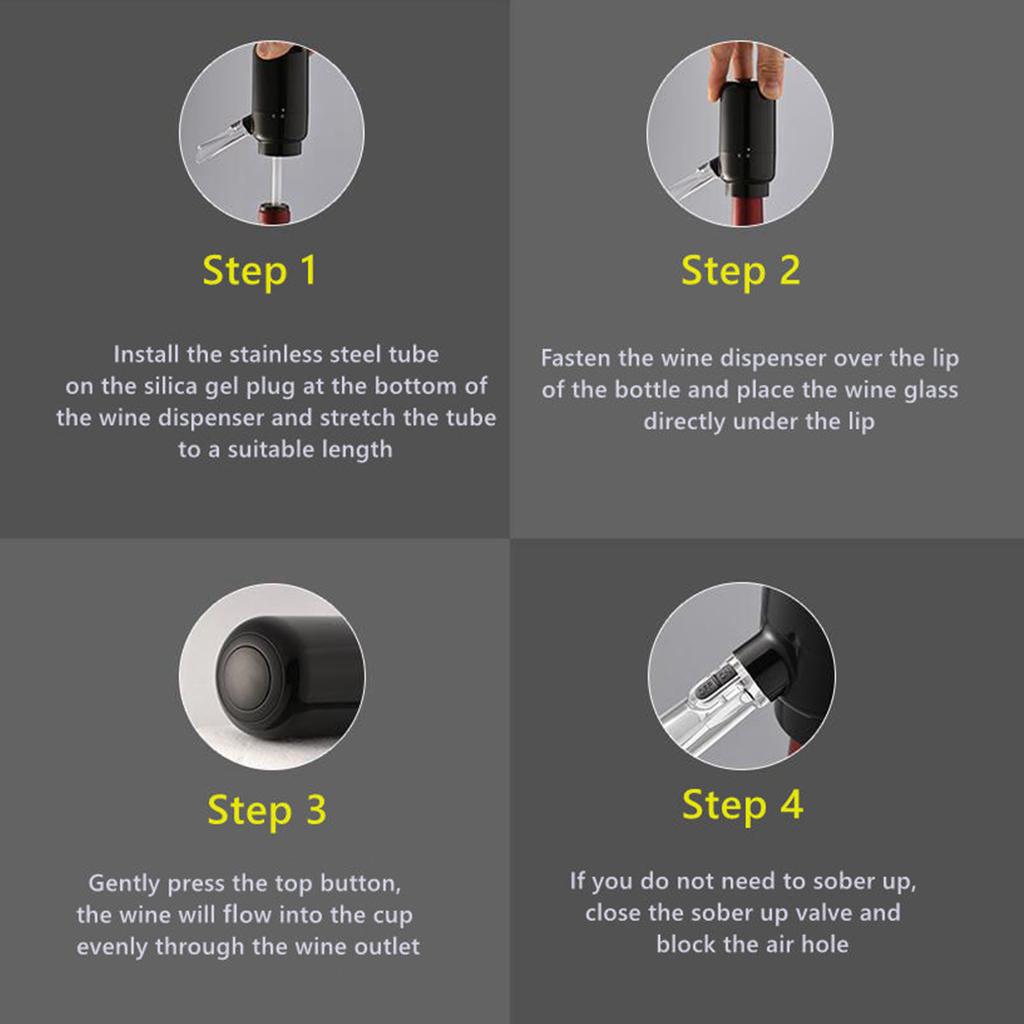 Electric Wine Aerator Pourer Accelerated Oxidation for Red White Wine Lovers