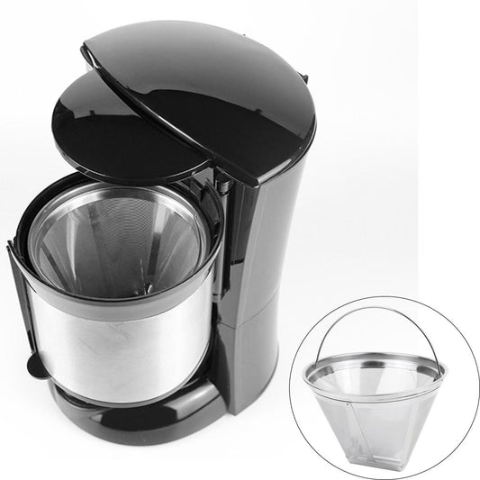 Stainless Steel Reusable Coffee Filter Basket 4 Cone Permanent for DL-Kf800