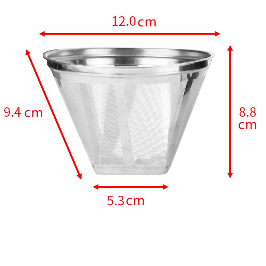 Stainless Steel Reusable Coffee Filter Basket 4 Cone Permanent for DL-Kf800