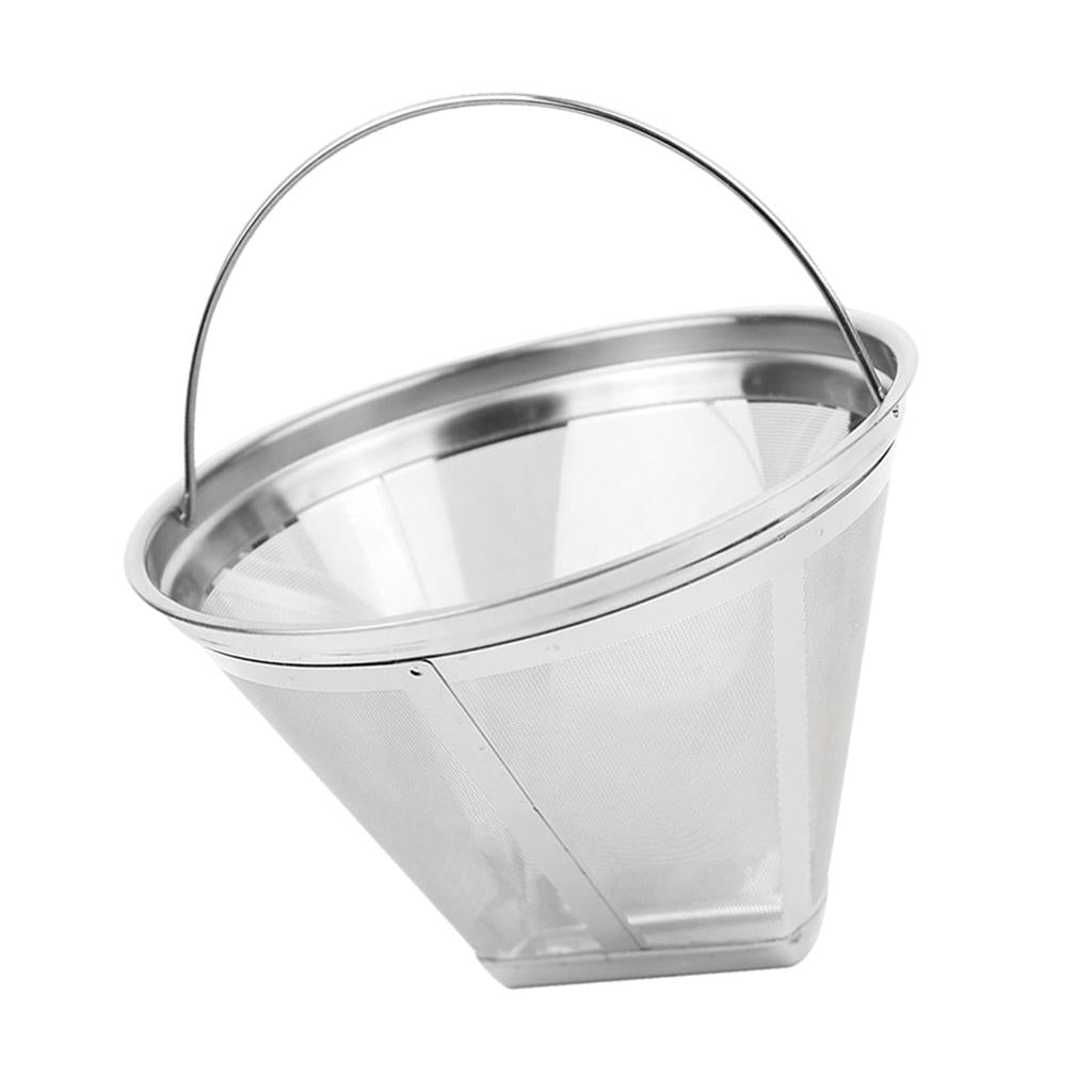 Stainless Steel Reusable Coffee Filter Basket 4 Cone Permanent for DL-Kf800