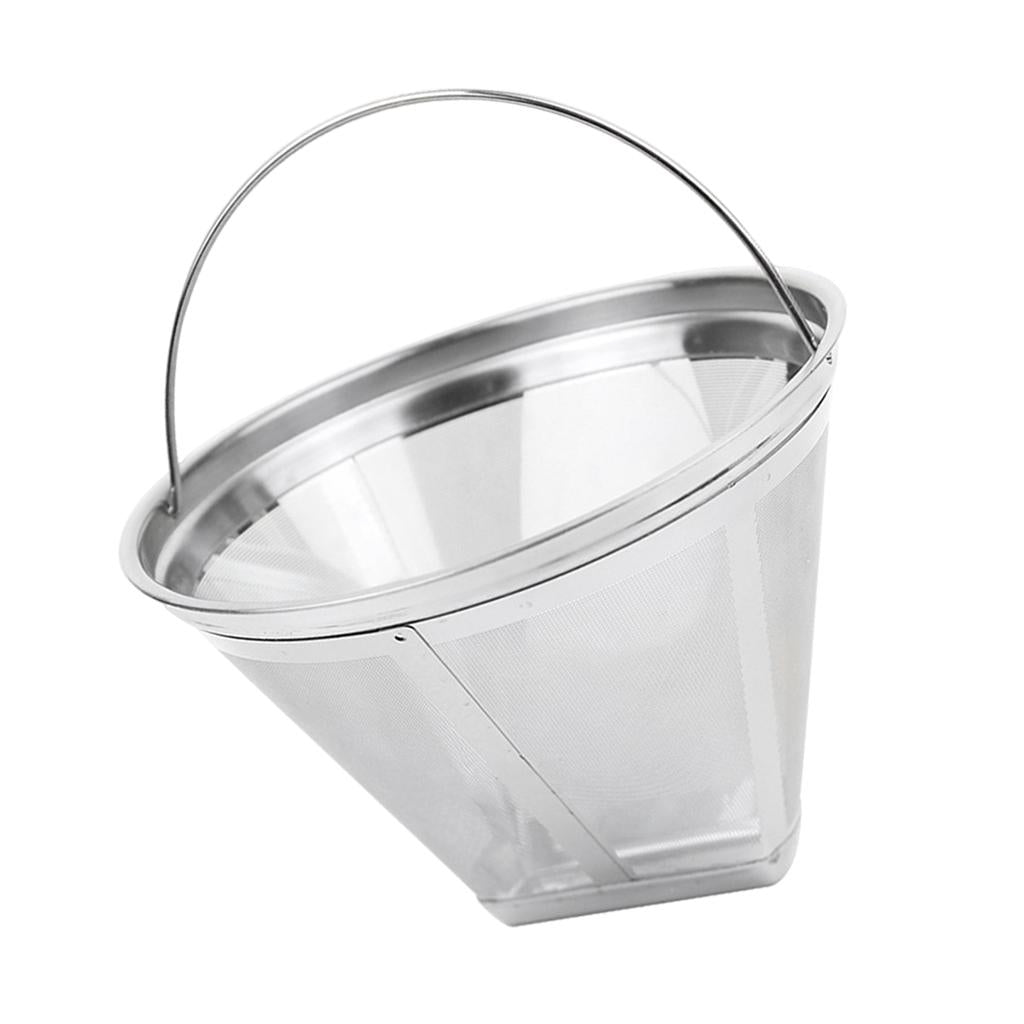 Stainless Steel Reusable Coffee Filter Basket 4 Cone Permanent for DL-Kf800