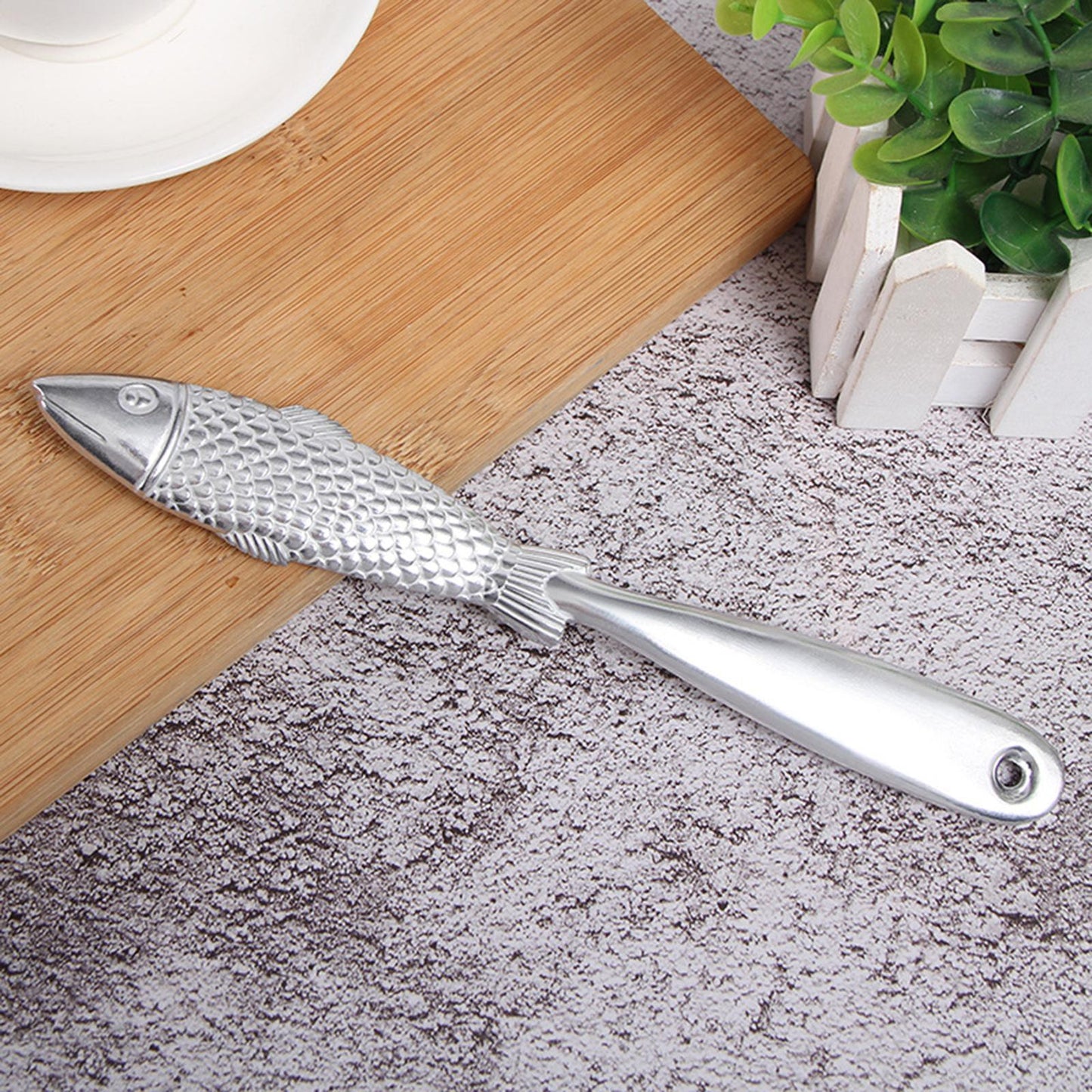 Seafood Cleaning Tools Household Easy Clean Fish Scale Clean Brush Silver