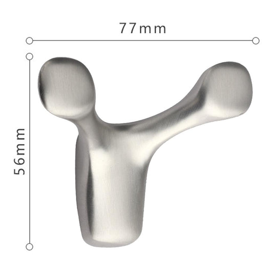 2 Pieces Wall Hooks Heavy Duty Nordic Waterproof for Kitchen Coat Robe Brushed