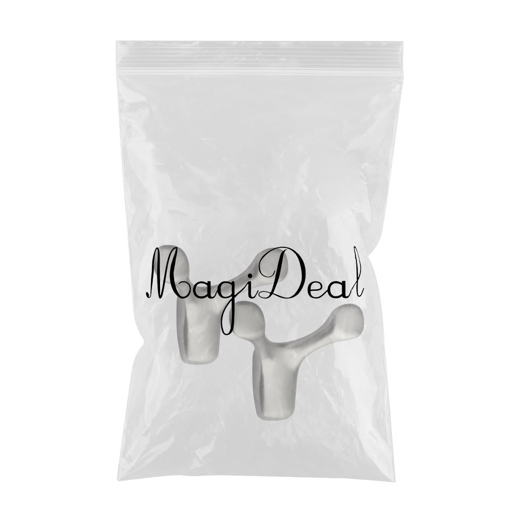 2 Pieces Wall Hooks Heavy Duty Nordic Waterproof for Kitchen Coat Robe Brushed